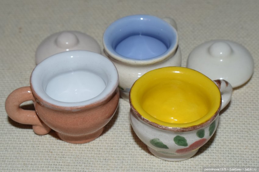 Горшочки для пупсов | Бэйбики Горшочки для пупсов — Кукольная миниатюра своими руками: еда (фото 3)