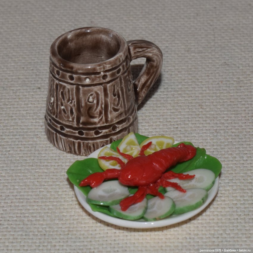 Раки к пиву — Кукольная миниатюра своими руками: еда