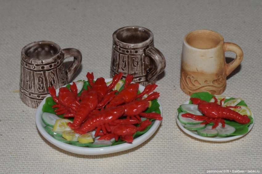 Раки к пиву — Кукольная миниатюра своими руками: еда