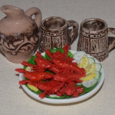 Блюдо с раками. Масштаб 1 к 6