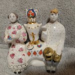 Статуэтка  чаепитие у самовара Ванечка и Манечка