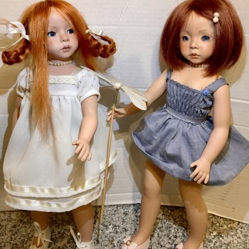 Даффна и Сюзи полностью фарфоровые от Dianna Effner (молд Dawn)