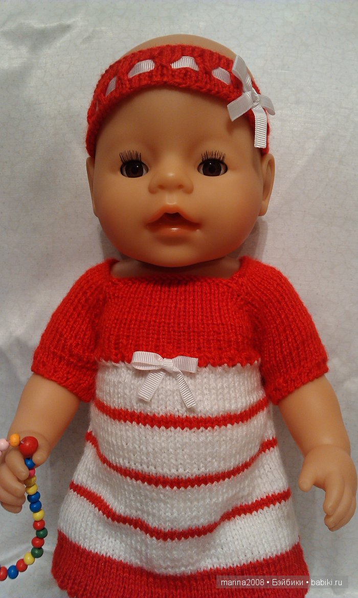 Вязаные костюмчики для Baby Born