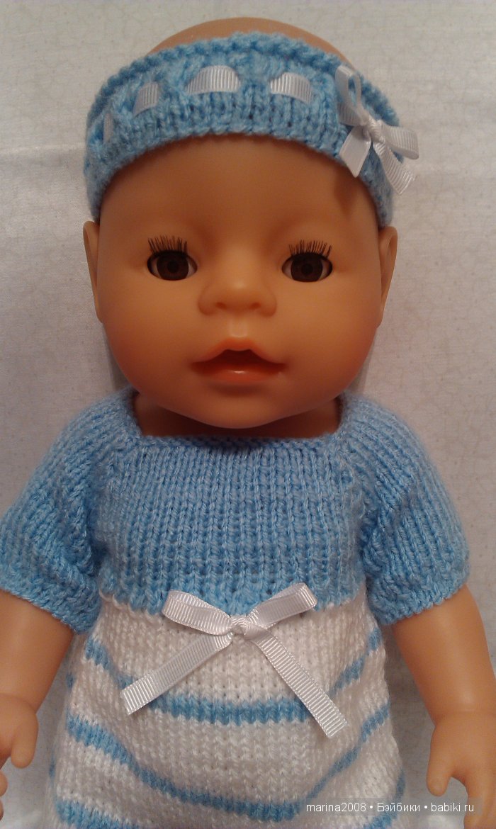 Вязаные костюмчики для Baby Born