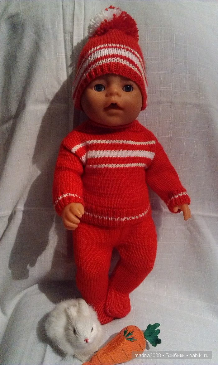 Вязаные костюмчики для Baby Born