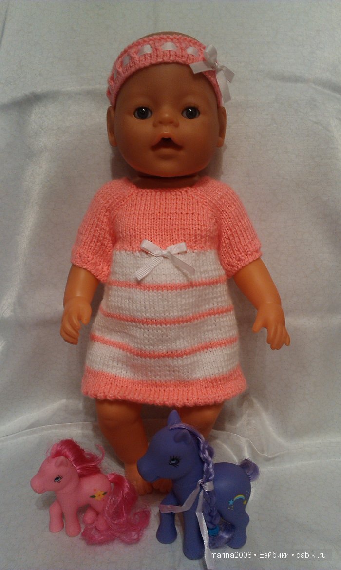 Вязаные костюмчики для Baby Born