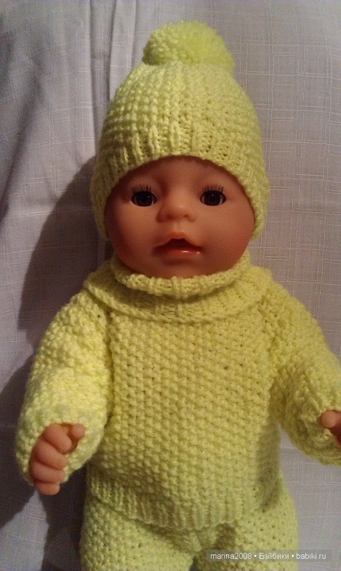 Вязаные костюмчики для Baby Born
