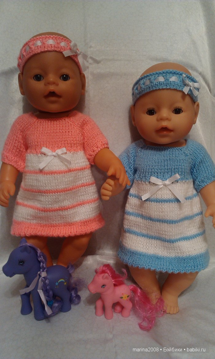 Вязаные костюмчики для Baby Born