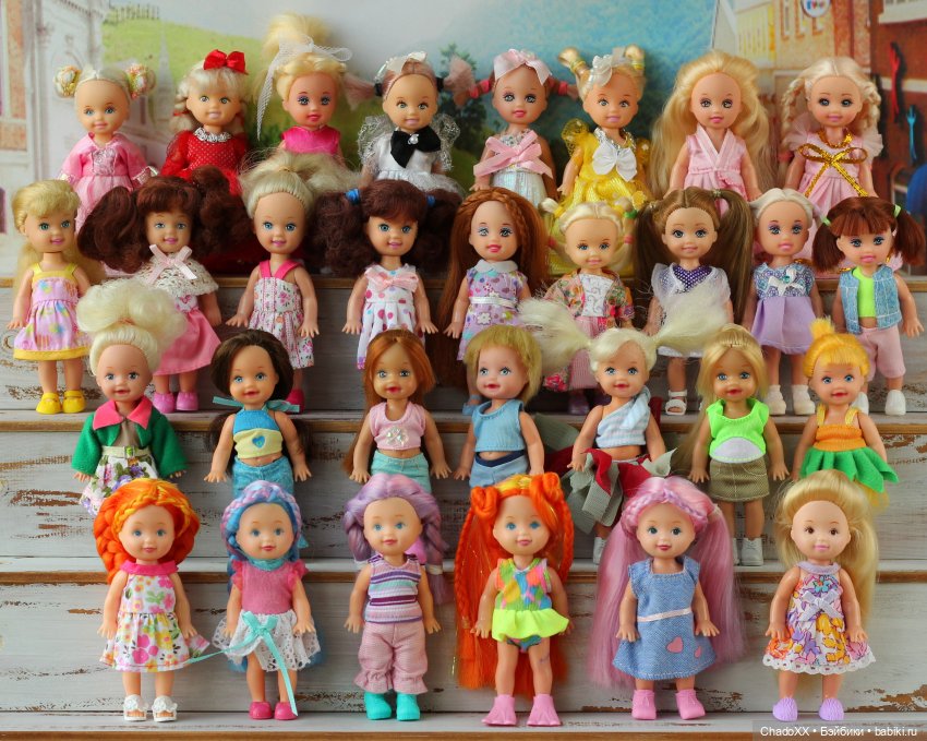 10 лет в хобби, 100-й топик, 1000 мини кукол. Показываю сразу всех мелких
