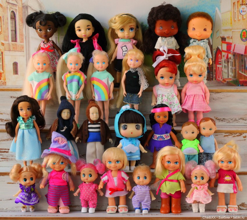 10 лет в хобби, 100-й топик, 1000 мини кукол. Показываю сразу всех мелких