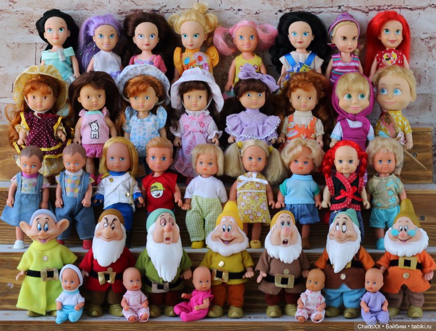10 лет в хобби, 100-й топик, 1000 мини кукол. Показываю сразу всех мелких
