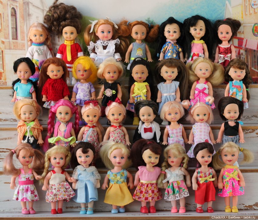 10 лет в хобби, 100-й топик, 1000 мини кукол. Показываю сразу всех мелких