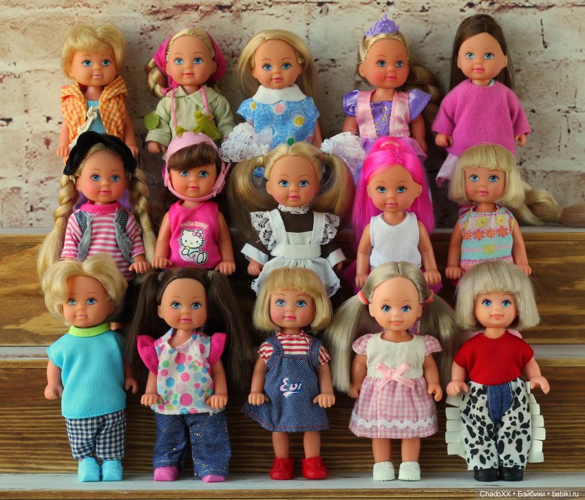 10 лет в хобби, 100-й топик, 1000 мини кукол. Показываю сразу всех мелких