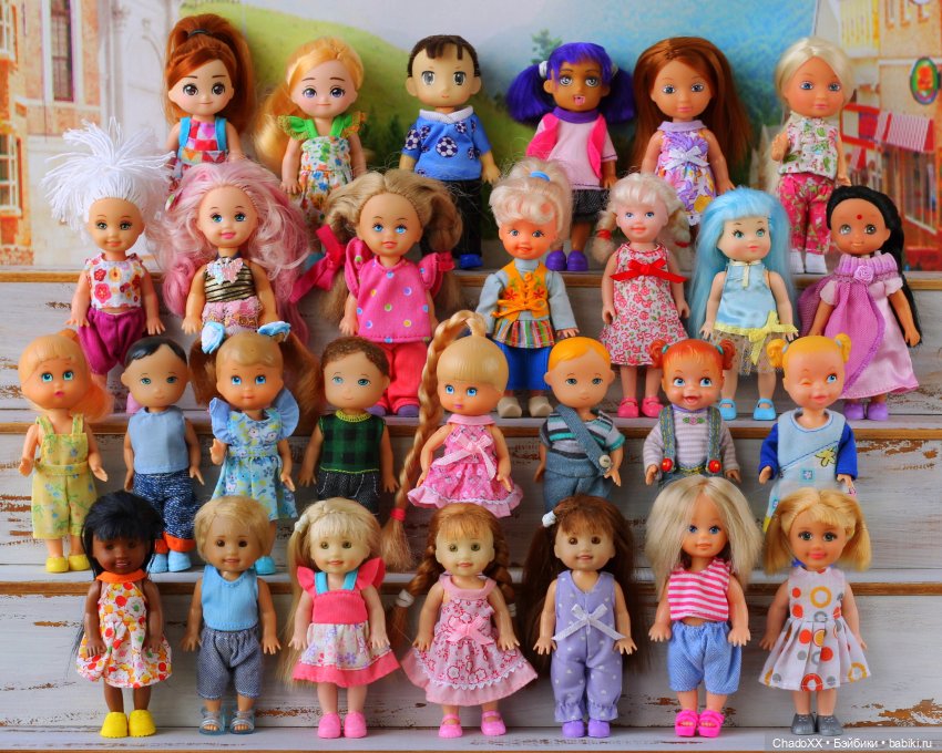 10 лет в хобби, 100-й топик, 1000 мини кукол. Показываю сразу всех мелких