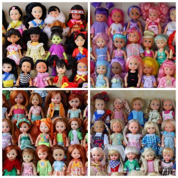 Мини кукольные массовочки по цветам волос