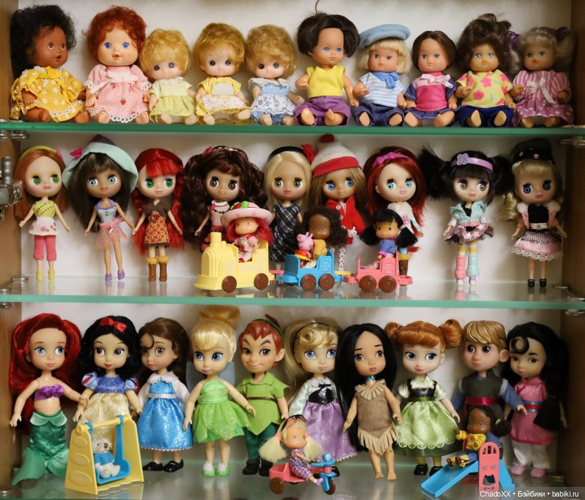 Моя коллекция мини кукол, лучшее в трёх витринках - 333 куколки