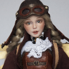 Скаут Бэкки. Шарнирная кукла из фарфора