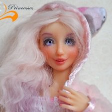 Розовая Лиса. Авторская шарнирная кукла SisterFox