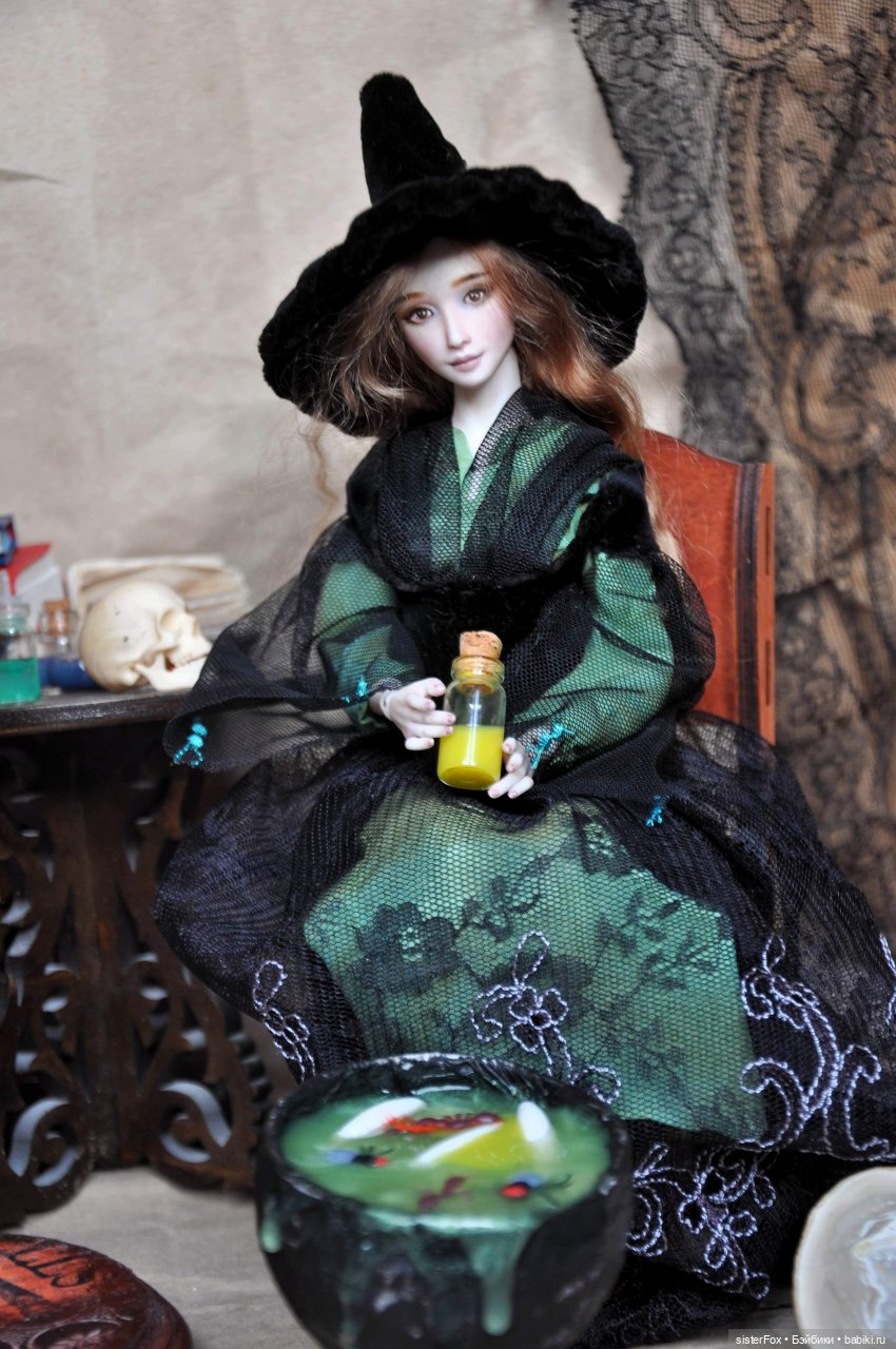 Тортиковая ведьмочка — Авторские шарнирные куклы своими руками: лепка