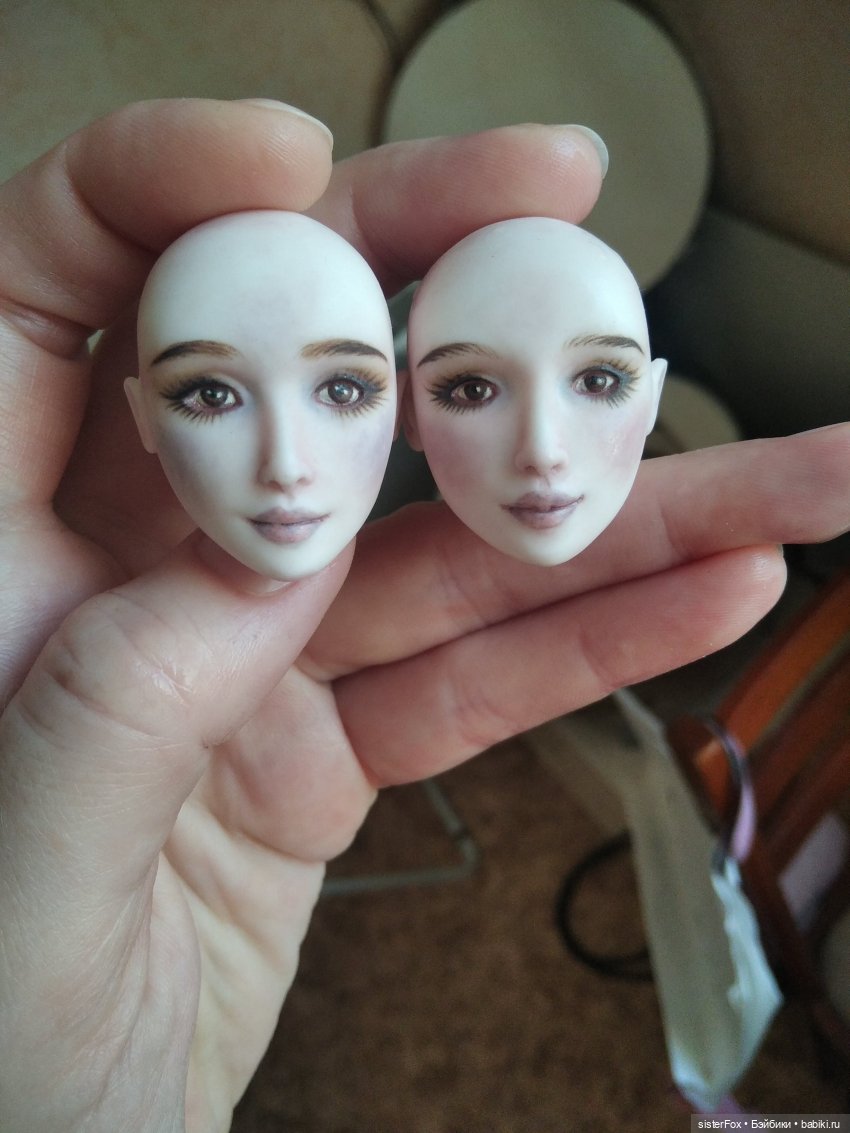 Фарфоровые сестры — Авторские шарнирные куклы своими руками: лепка (фото 4)