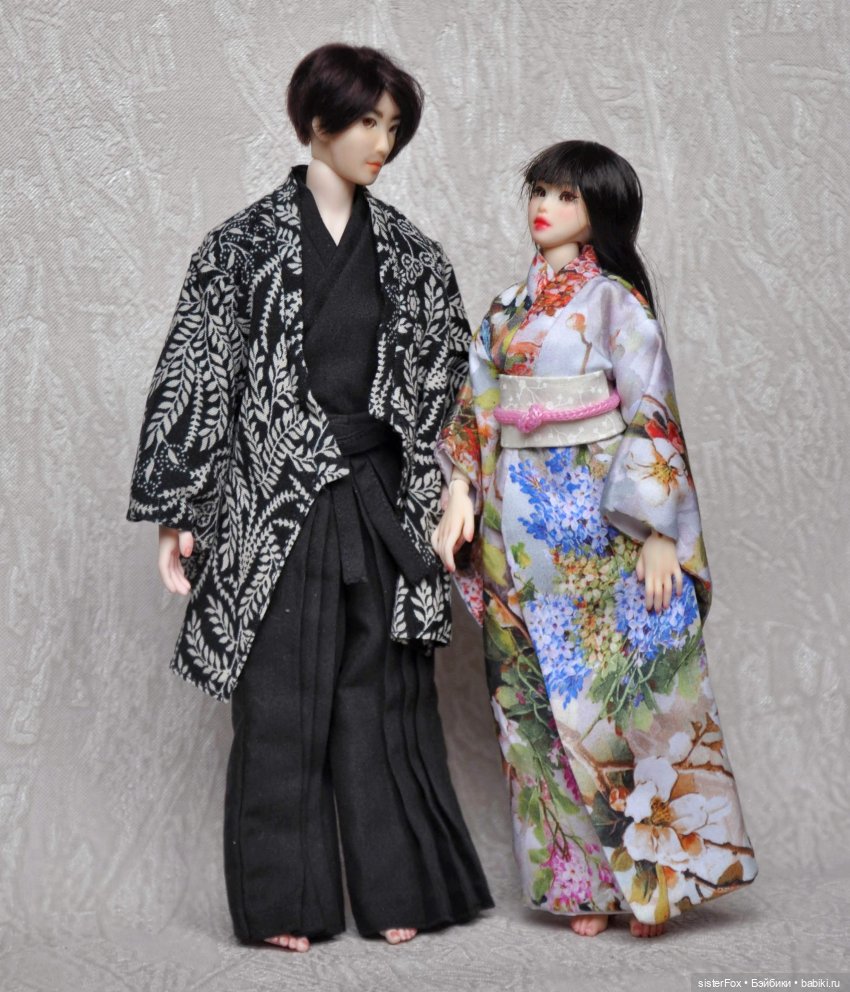 Парочка в кимоно — Авторские шарнирные куклы своими руками: лепка (фото 3)