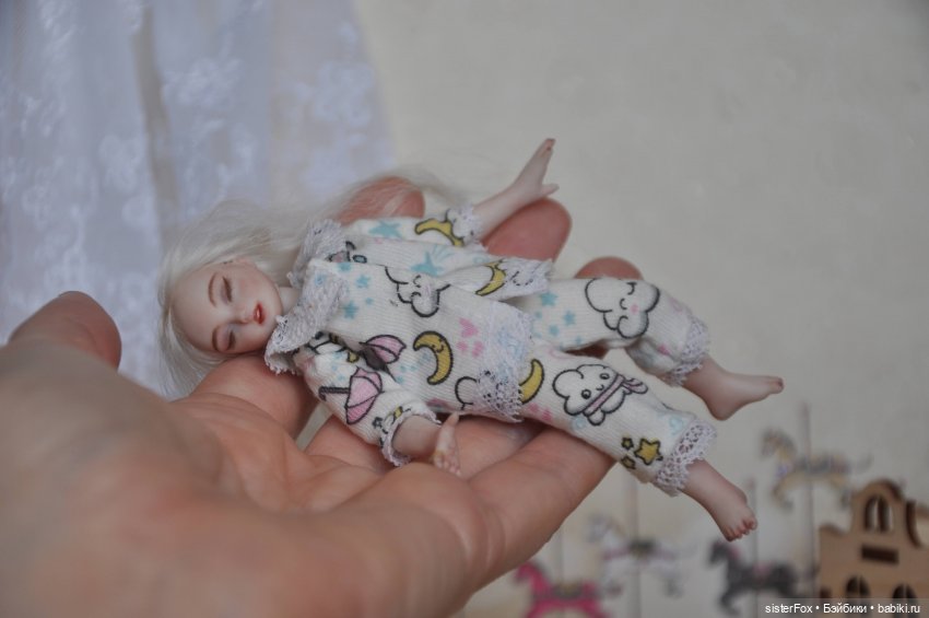 Спящая куколка — Авторские фарфоровые куклы (OOAK): ручная работа (фото 6)