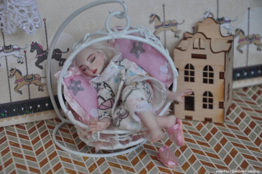 Спящая куколка — Авторские фарфоровые куклы (OOAK): ручная работа (фото 4)