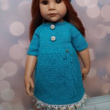 Платье и берет для куклы Готц.