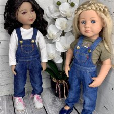 Джинсовые комбинезоны для Готц 36 см и Руби Рэд