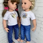 Классические джинсы для кукол Готц 50 см