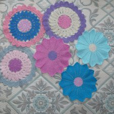 Мои новые работы - вязаные салфетки крючком