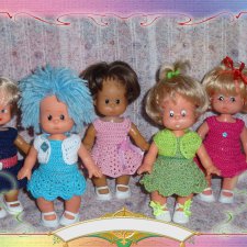 Мои куколки SCHALKAU и коллекция вязаных нарядов