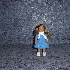 Авторский вязаный комплект для кукол American Girl mini 16 см "Легенда о хризантеме"