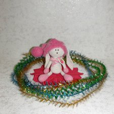 Авторская вязаная игрушка (амигуруми): Зая - недотрога