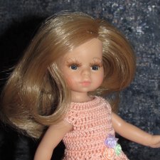 Вязаное платье на кукол Паола Рейна мини - 21 см ( Paola Reina mini - 21 cm )