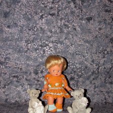 Вязаный наряд "Suzette and Brad" на кукол косолапок и кисс ми - 17 см и 18 см