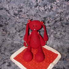 Авторский вязаный Зайка в технике амигуруми и мой Мастер - класс