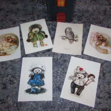 Ёжики и Совы - моя коллекция открыток