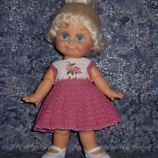 Авторский вязаный наряд для кукол Galoob Baby Face dolls (34 см)