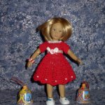 Авторский вязаный наряд "Красная Звезда" на кукол Кидзи мини - 21 см ( kidz'n'cats mini 21 cm )