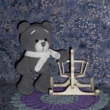 Милый вязаный мишка - Топтыжка (ручная работа)