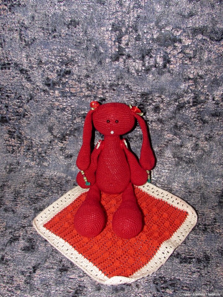 Авторский вязаный Зайка в технике амигуруми и мой Мастер - класс