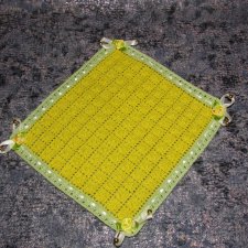 Авторский вязаный плед для куклы или медведя