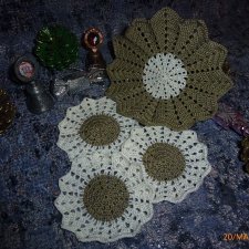 "ЯХРОМА" - набор из 4 вязаных салфеток