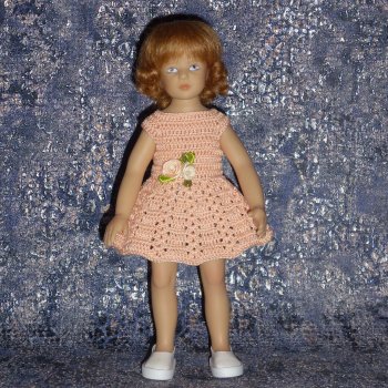 Вязаное платье на кукол Хейди Плюсчок 22 см - Heidi Plusczok 22 см