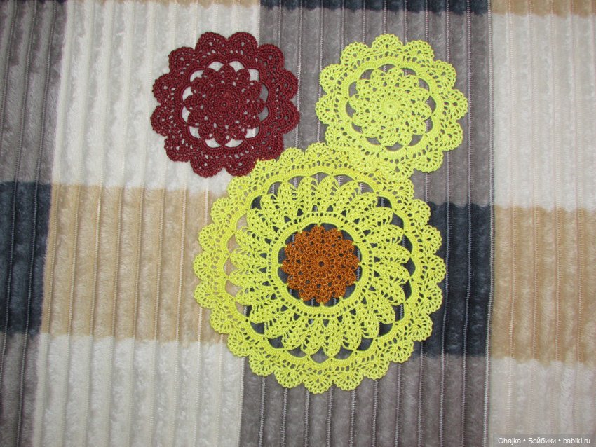 Ажурное вязание. Вязаные салфетки крючком "Радужный фейерверк🎆🎇"