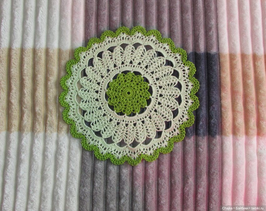 Ажурное вязание. Вязаные салфетки крючком "Радужный фейерверк🎆🎇" (фото 7)