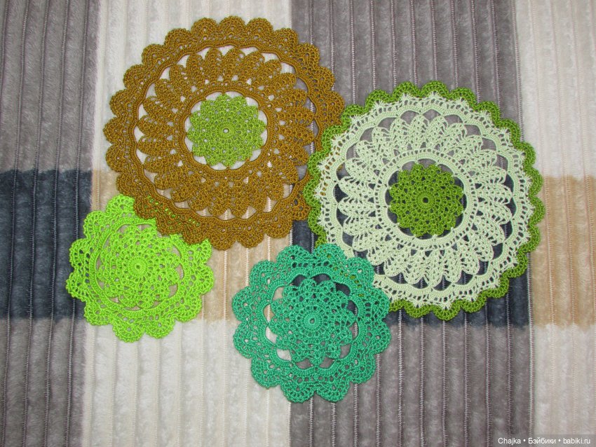 Ажурное вязание. Вязаные салфетки крючком "Радужный фейерверк🎆🎇"