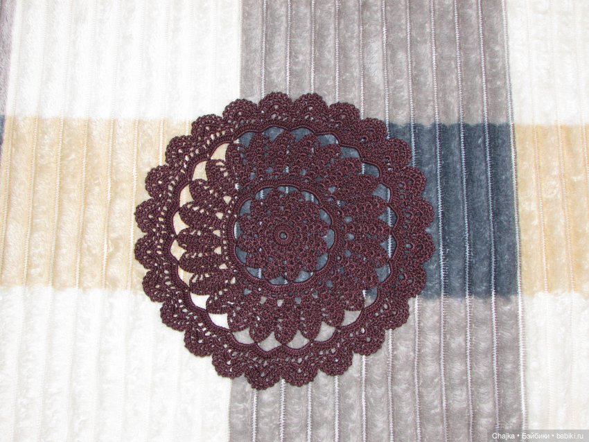Ажурные вязаные салфетки крючком "Фэнтези 🍊". Салфетки на заказ (фото 9)