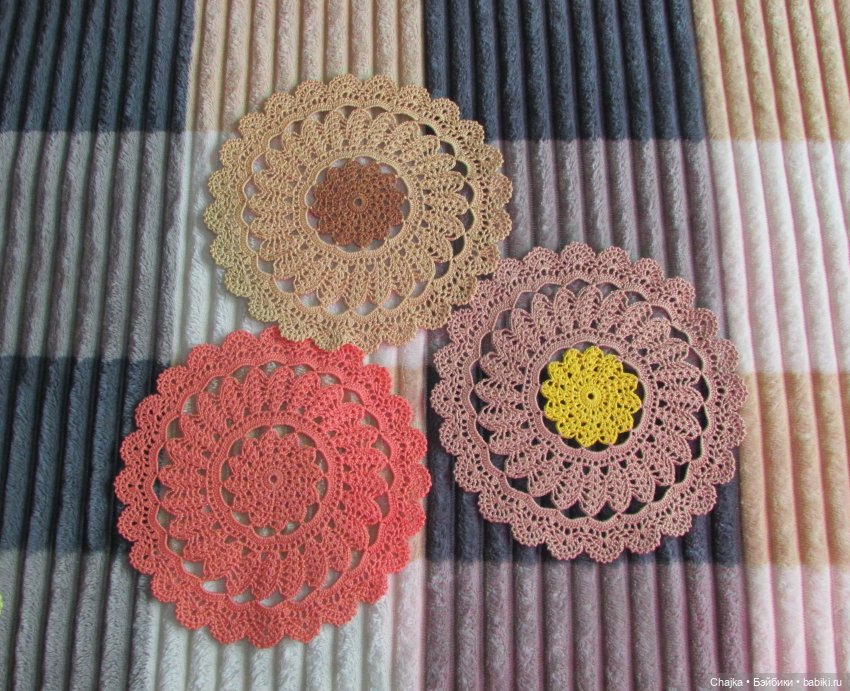 Ажурное вязание. Вязаные салфетки крючком "Радужный фейерверк🎆🎇"